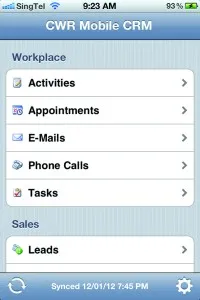 CWR mobile CRM