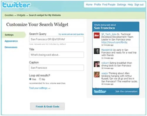 Twitter-Widgets