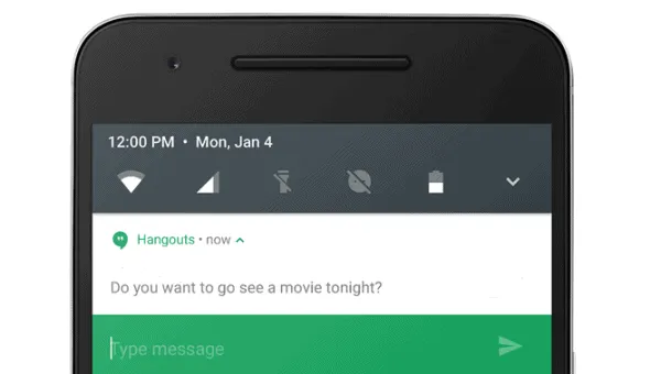 Android Ndirect notification reply