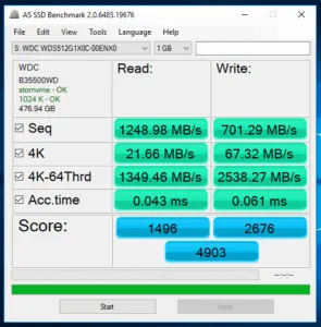 WD Black AS SSD Benchmark