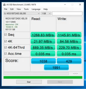 WD Black NVMe SSD Review:Benchmarks AS SSD