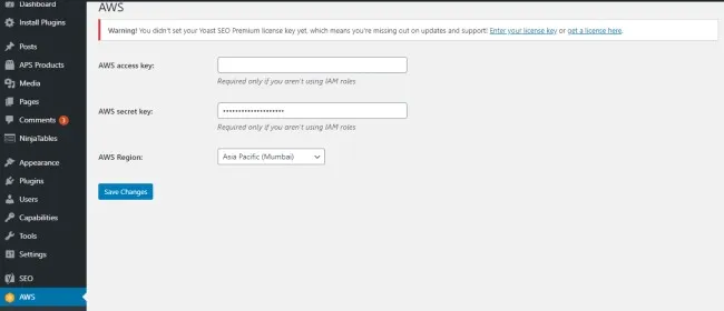 How to Activate and configure AWS for WordPress plugin