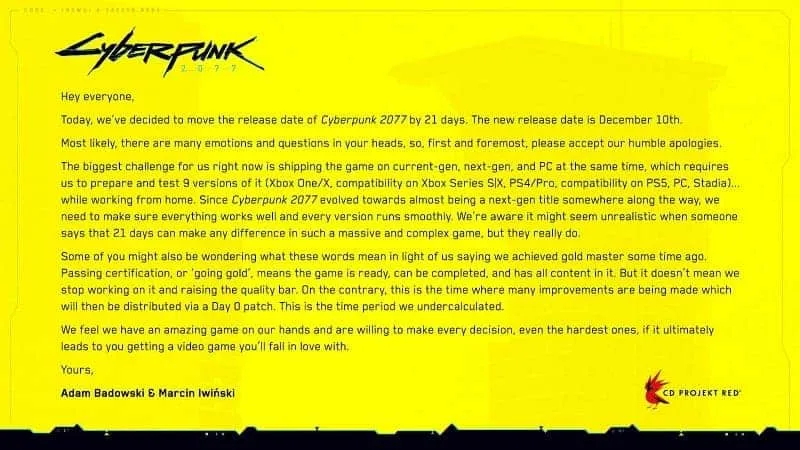 Cyberpunk 2077-delay-10-december-PC-requirements