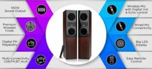 Elista ELS TT 14000AUFB Twin Tower Speaker 2