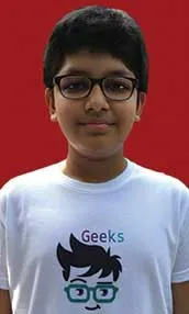 Saion wearing 10xCoderKids t shirt