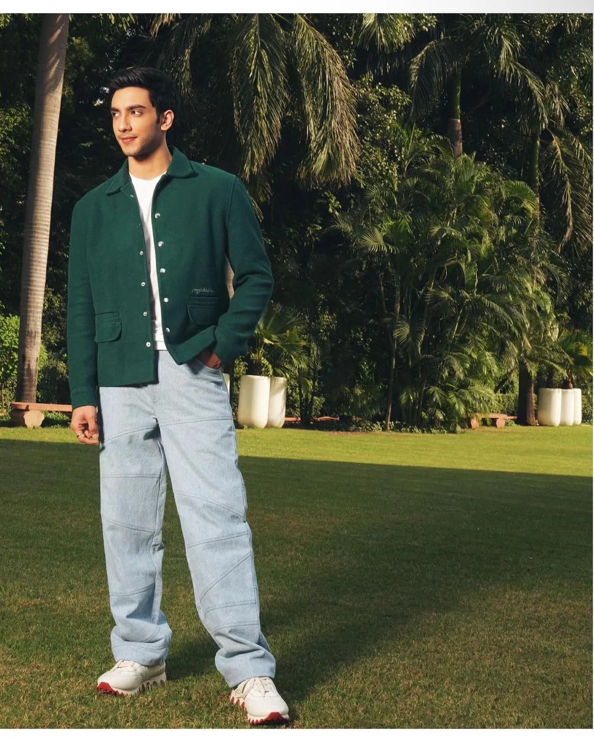 casual green look