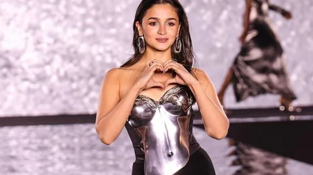 Alia Bhatt steals the limelight as she makes her debut at Paris Fashion Week  in a metallic dress