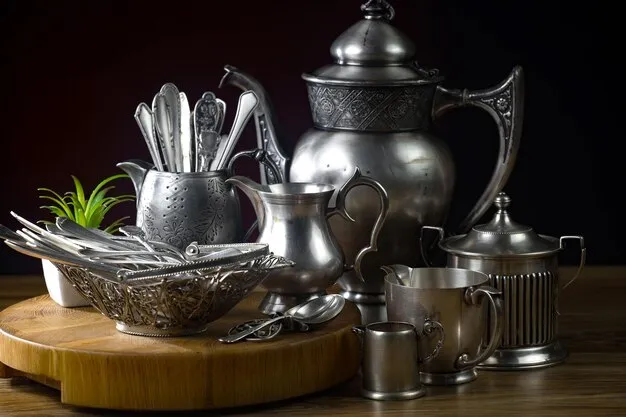 Premium Photo | A collection of silverware and utensils are on a table.