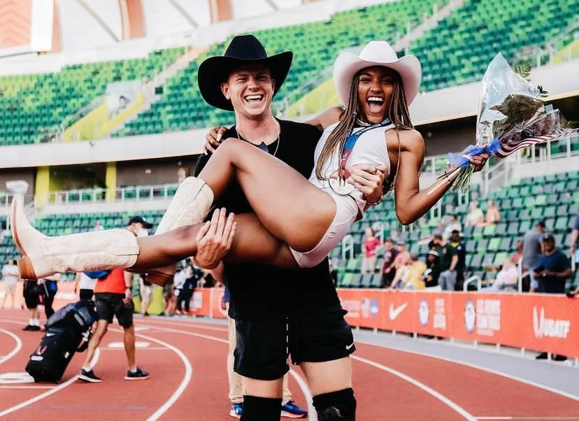 Couple Hunter Woodhall and Tara Davis are Headed to Tokyo