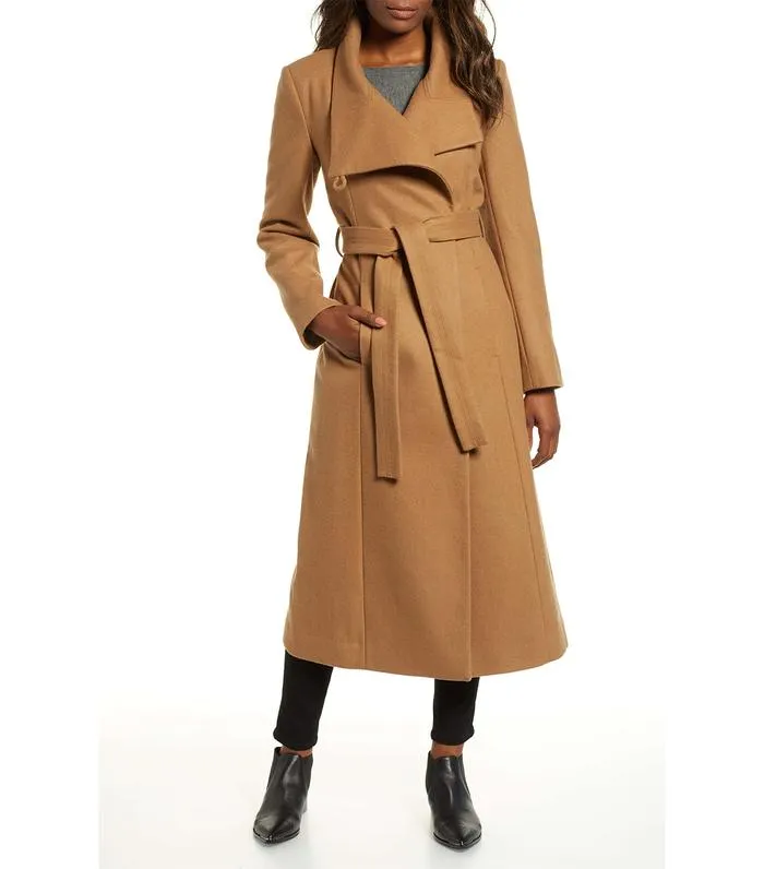 Kenneth Cole Fencer Melton Wool Maxi Coat