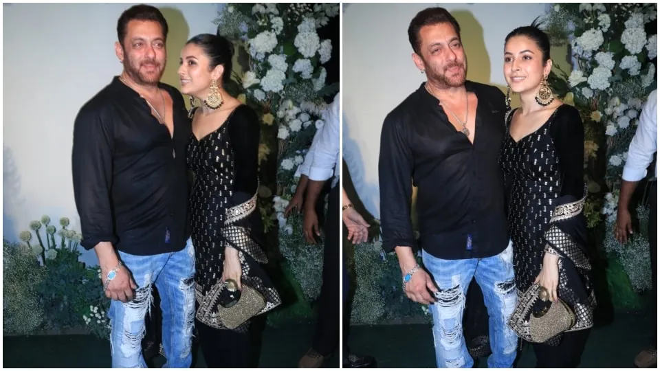 Bigg Boss 14 Fame Shehnaaz Gill Kisses Salman Khan at Eid party