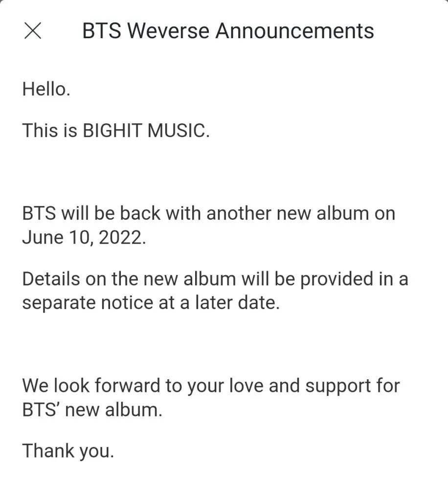 BTS Announces New Album Date At The End Of PTD Concert