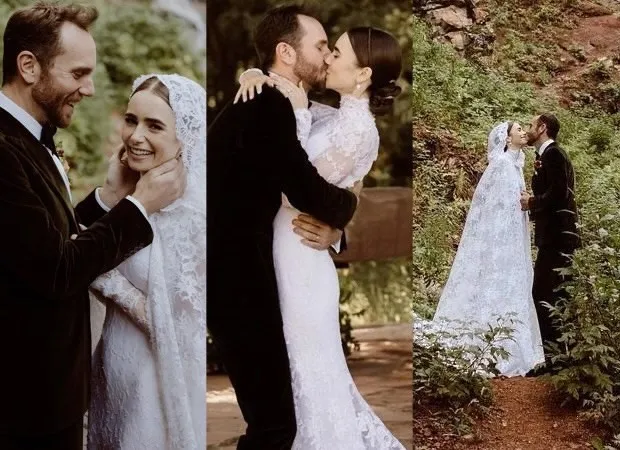 Emily in Paris star Lily Collins shares her romantic fairytale wedding  pictures with her husband Charlie McDowell in a beautiful Ralph Lauren  wedding gown : Bollywood News - Bollywood Hungama