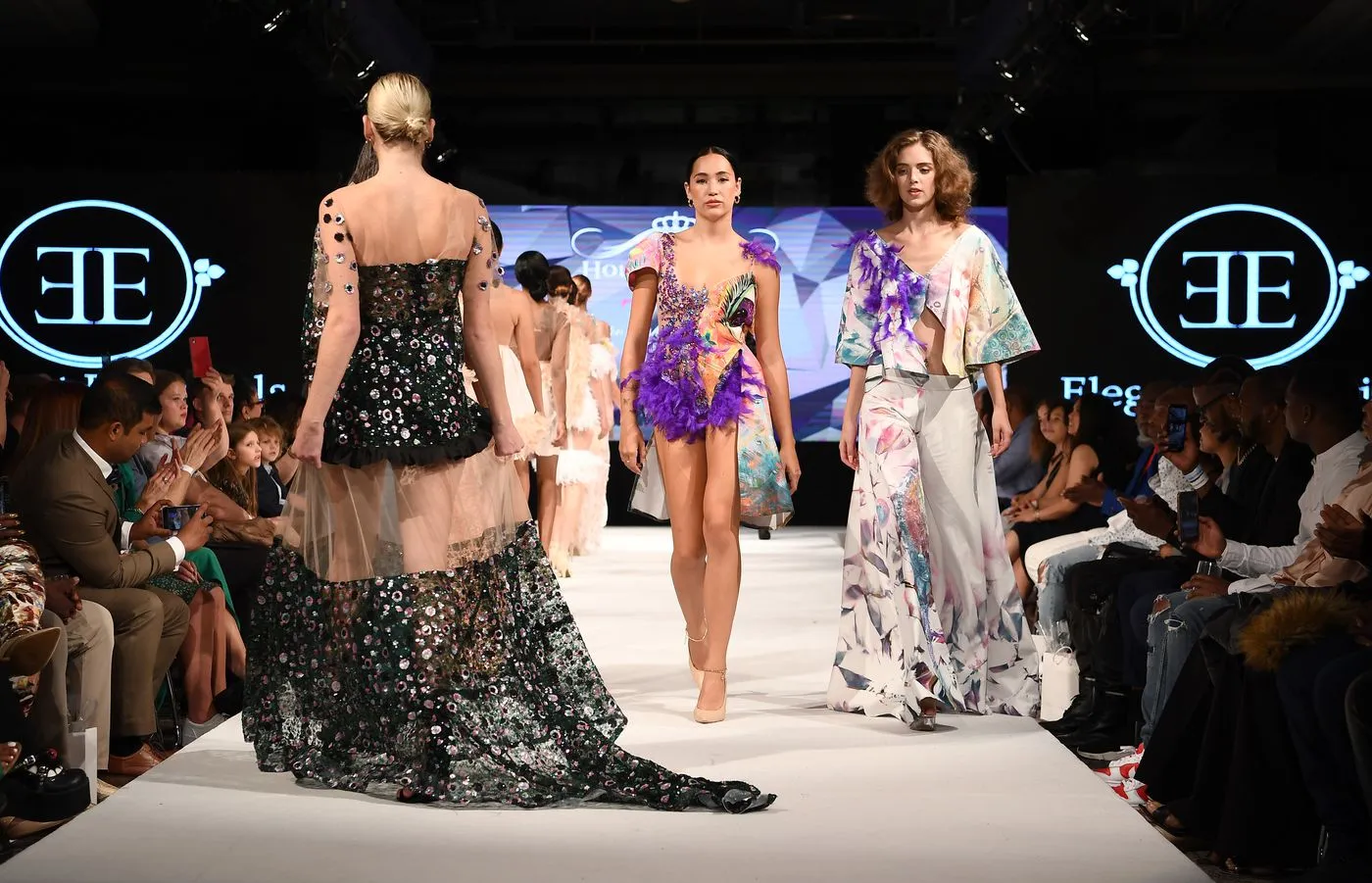 Models walk the runway for Grand Opening: Elegante Essentials feat Teresa Acosta during the House of iKons show at Leonardo Royal London St Paul's Hotel on Sept. 18, 2021, in London, England.