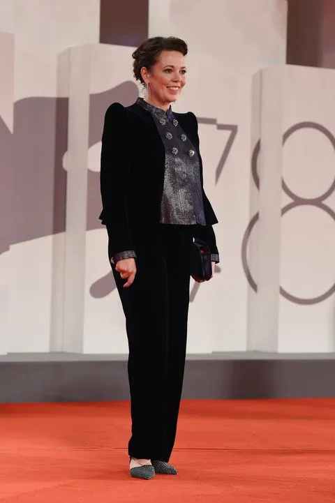 venice, italy   september 03   olivia colman attends the red carpet of the movie 