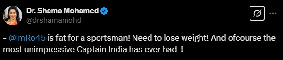 Congress leader called Rohit Sharma the 