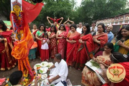 With Durga Puja just around the corner, the Khuti Puja of Spandan Powai  Sharadotsav 2016 (Mumbai) took place recently. | Durga puja, Durga, Around  the corner