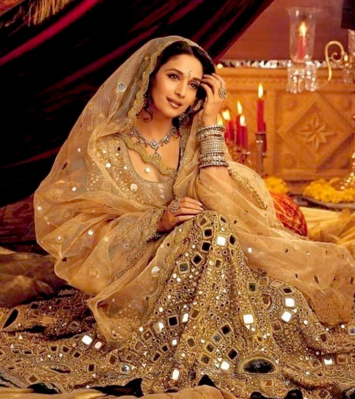 How Much Madhuri's Devdas Lehenga Weighed - Rediff.com
