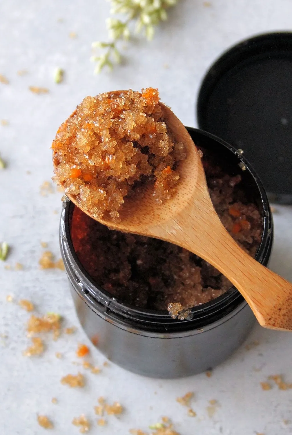 4-Ingredient Uplifting Sugar Scrub (DIY) - Inspired Edibles