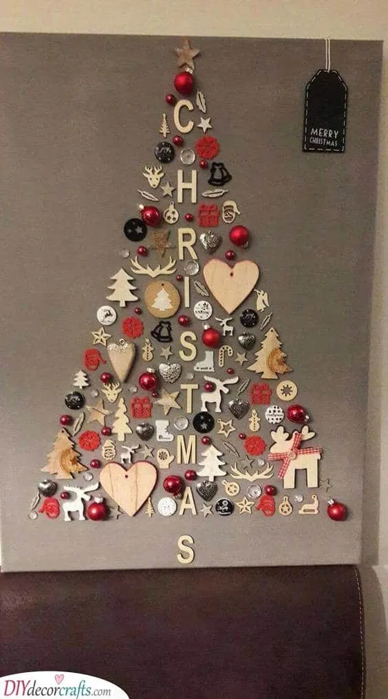 Wall Hanging Christmas Tree - 20 Wall Christmas Tree Ideas