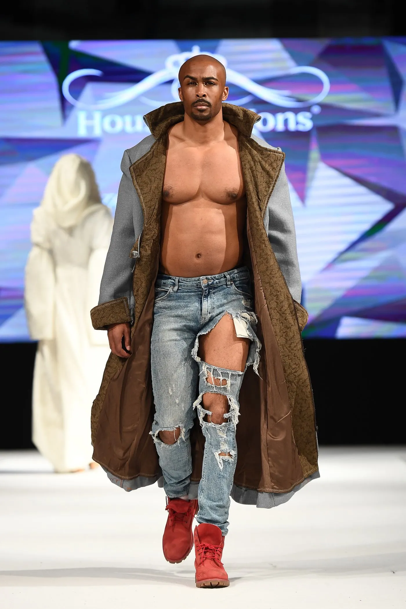 A model walks the runway for Sigrun during the House of iKons show at Leonardo Royal London St Paul's Hotel on Sept. 18, 2021 in London, England.