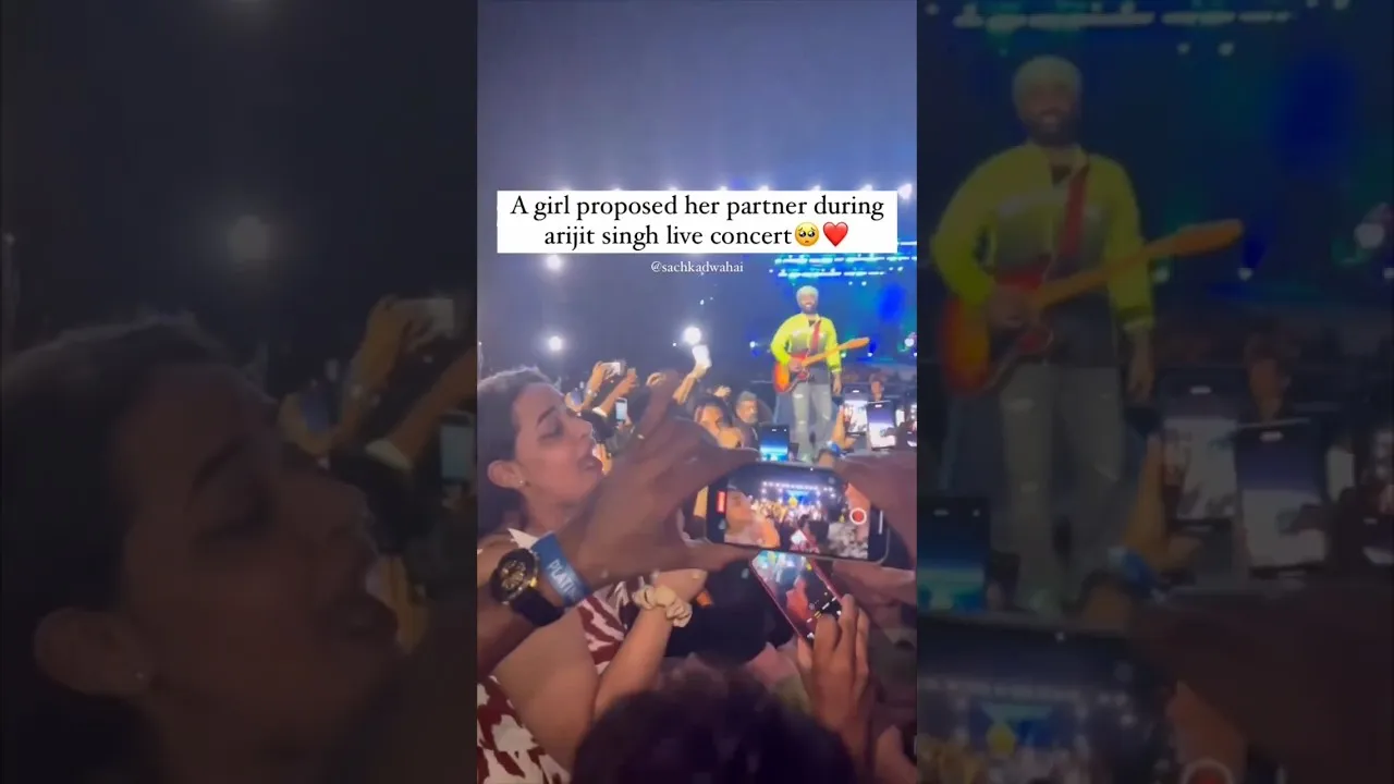 Girl proposed 💋hi Partner😘😍 in Arijit singh Concert in Dehli #subscribe  #viral #shorts #trending - YouTube