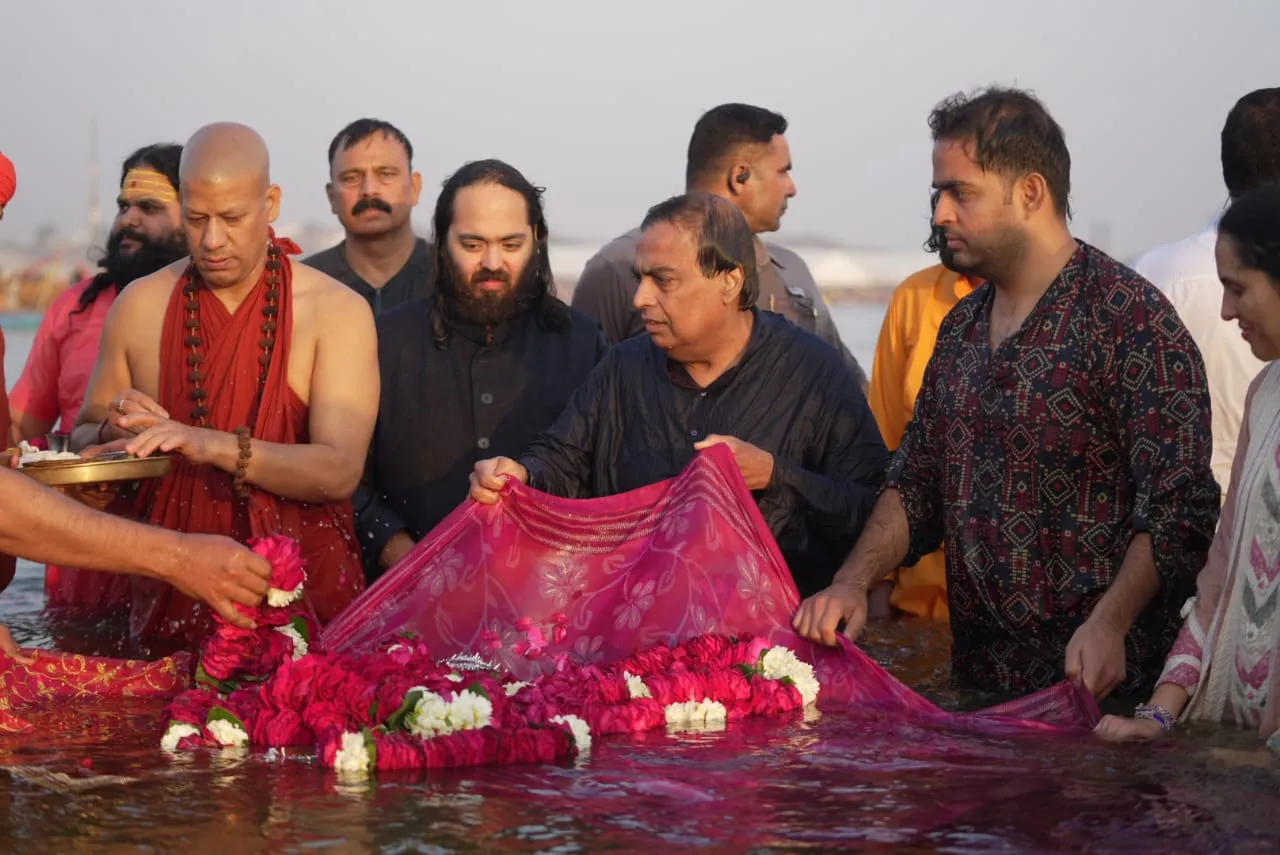 Maha Kumbh: Four Generations of Ambanis Take the Holy Dip