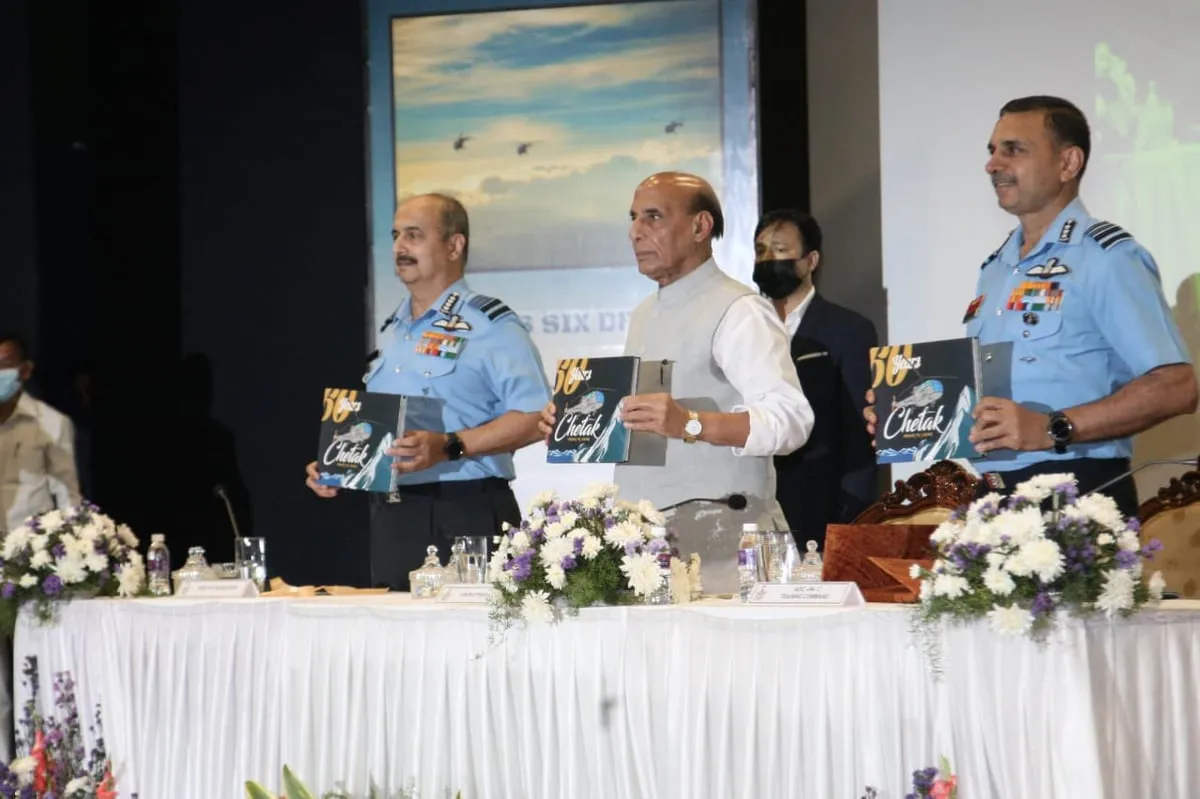Rajnath Singh at Indian Air Force Station in Hyderabad  