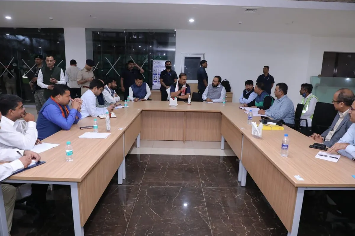 Assam CM Himanta Biswa Sarma holds meeting with state officials   