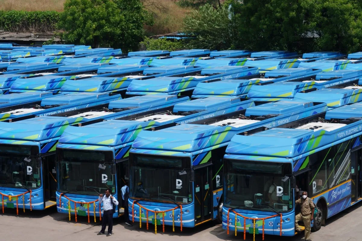 Electric buses flagged off in Delhi  
