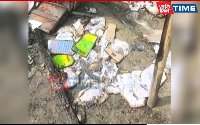 Important documents were burnt to crisp in yesterday's fire at Batadrava police station  