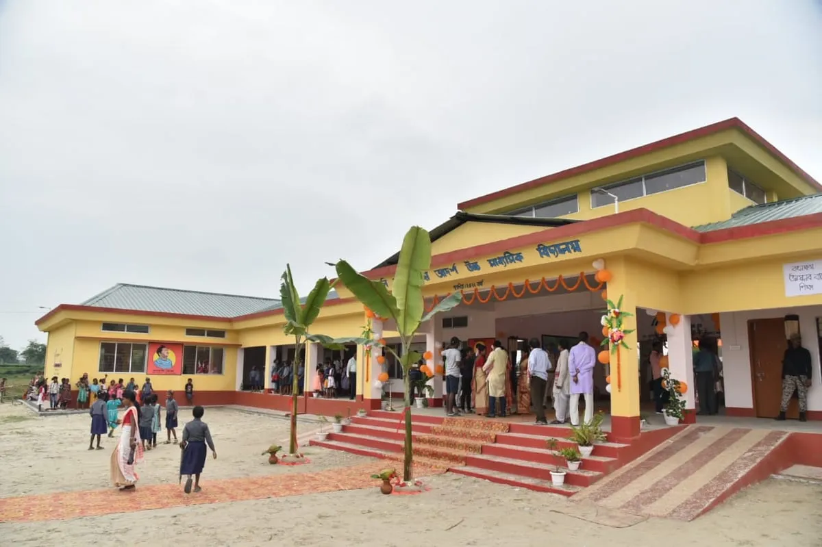 The newly inaugurated Adarsha Vidyalaya in Sonitpur  