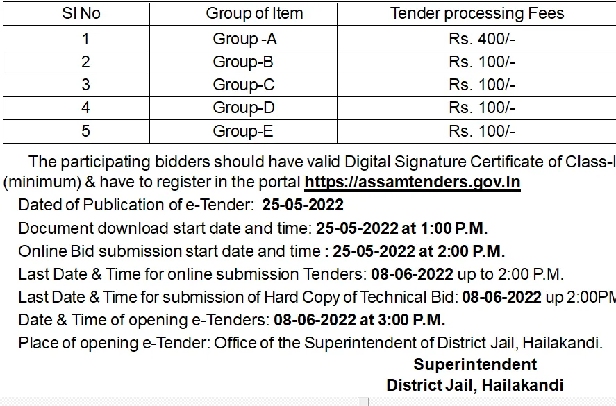Assam Tender  