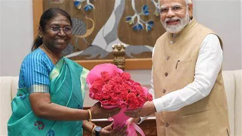 Droupadi Murmu with PM Narendra Modi  