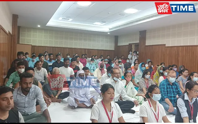 Yoga Day celebrated at Northeast Cancer Hospital   