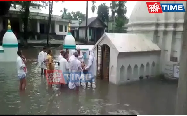 Barpeta Satra inundated by flood waters  