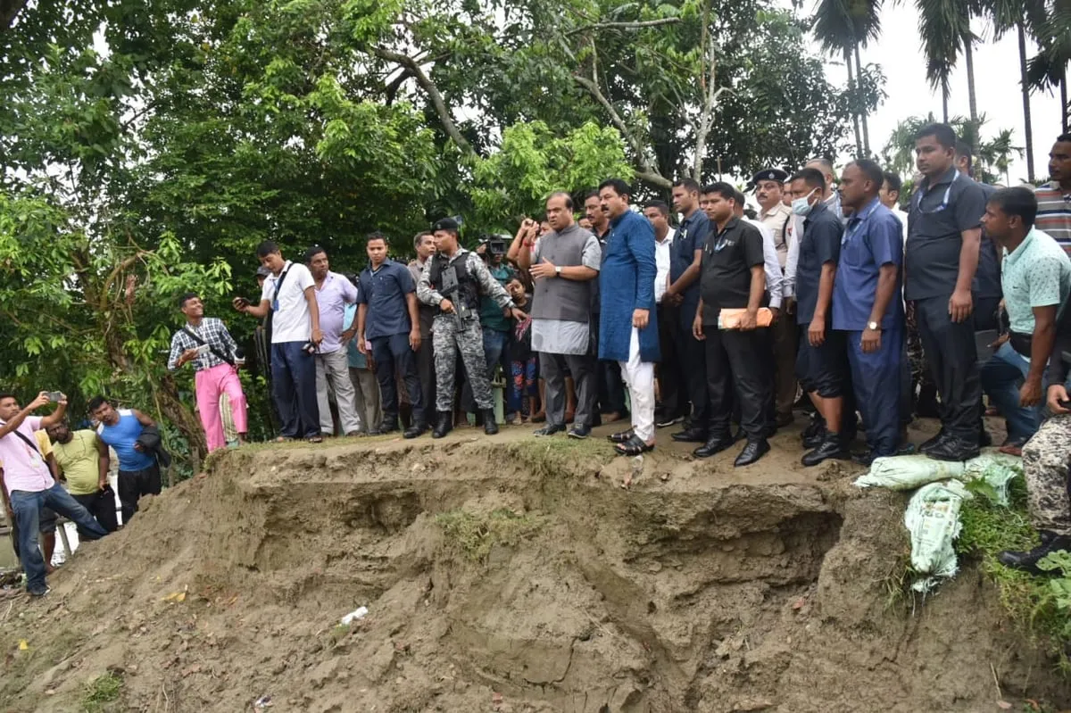 CM Sarma visits flood-hit Bajali  