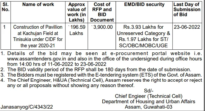 Assam Tender  