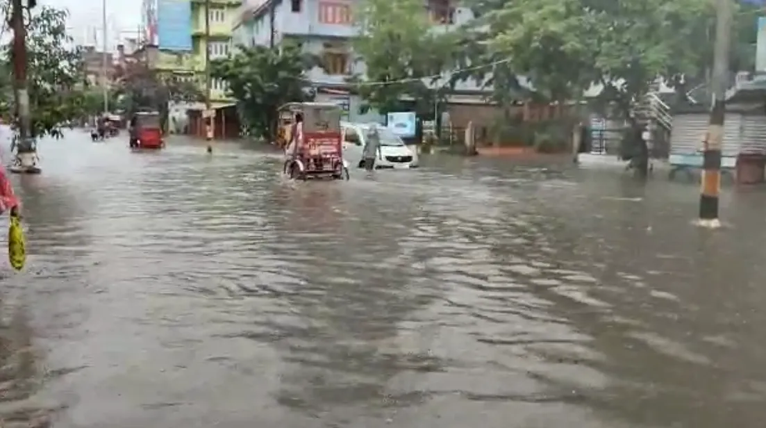 Part of Ulubari submerged under water  