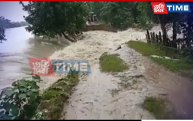 Flood waters in Assam  
