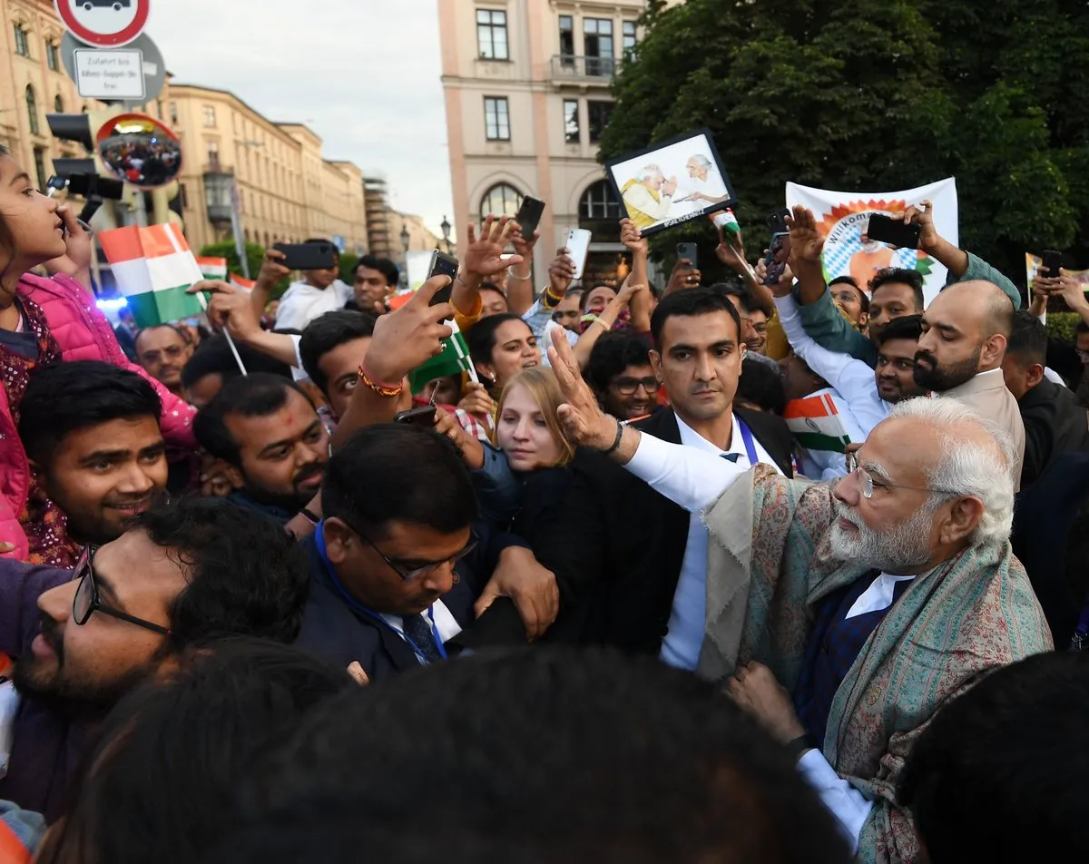 Indian diaspora welcomes PM Modi in Munich  