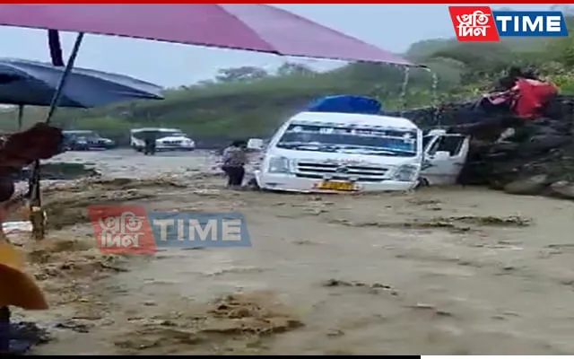 Fresh spells of rain again caused problems for the masses in Dima Hasao  