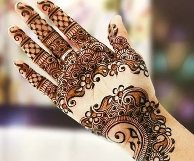 Front hand mehendi design  