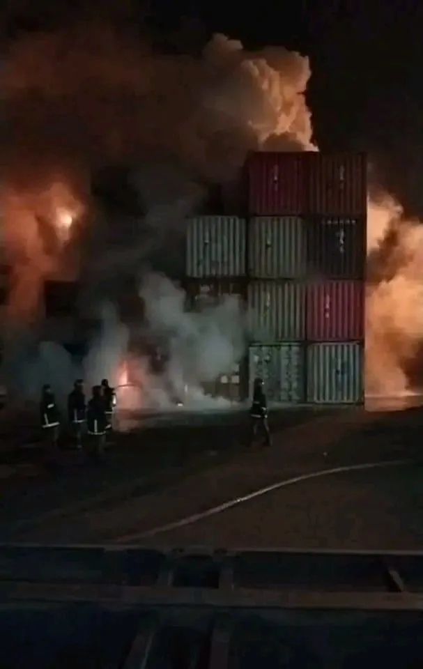 Fire at container depot in Bangladesh   