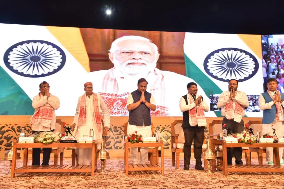 PM Modi addresses gathering via video conferencing  