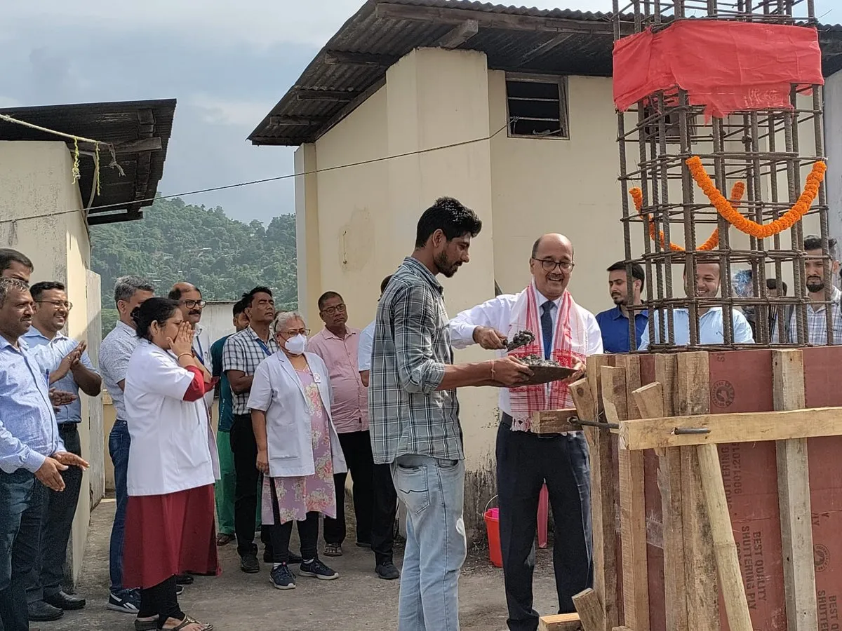 Dr Amal Chandra Kataki lays foundation stone for a new four bedded Bone Marrow Transplant unit at BBCI  