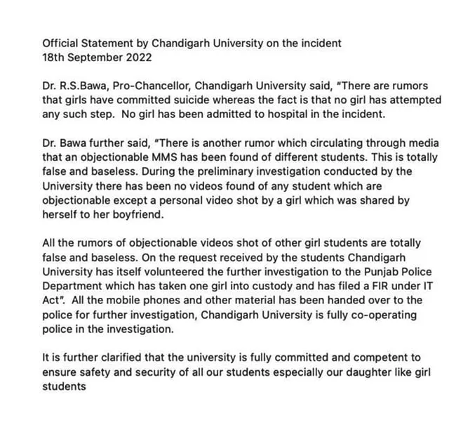 The full statement | Courtesy: NDTV  