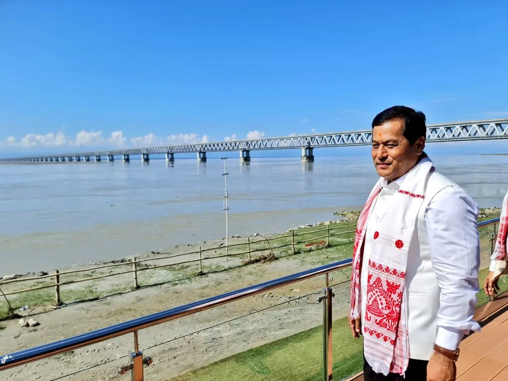Sarbananda Sonowal visits Bogibeel  