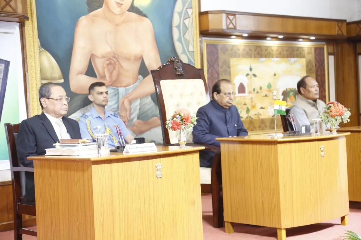 Prof. Jagdish Mukhi, Ranjan Gogoi and Biswajit Daimary  