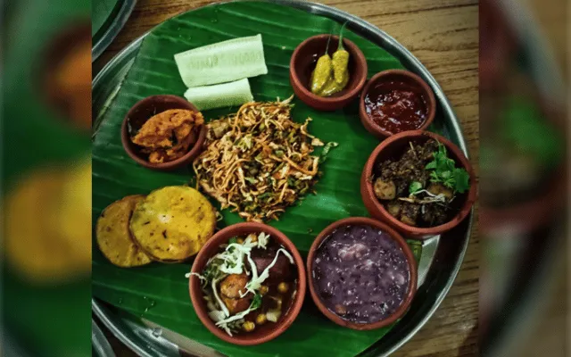 Side dish presented with thali at Sangai Rice, Paltan Bazaar  
